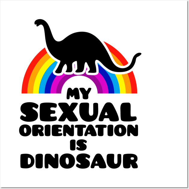 My Sexual Orientation Is Dinosaur Wall Art by dinosareforever